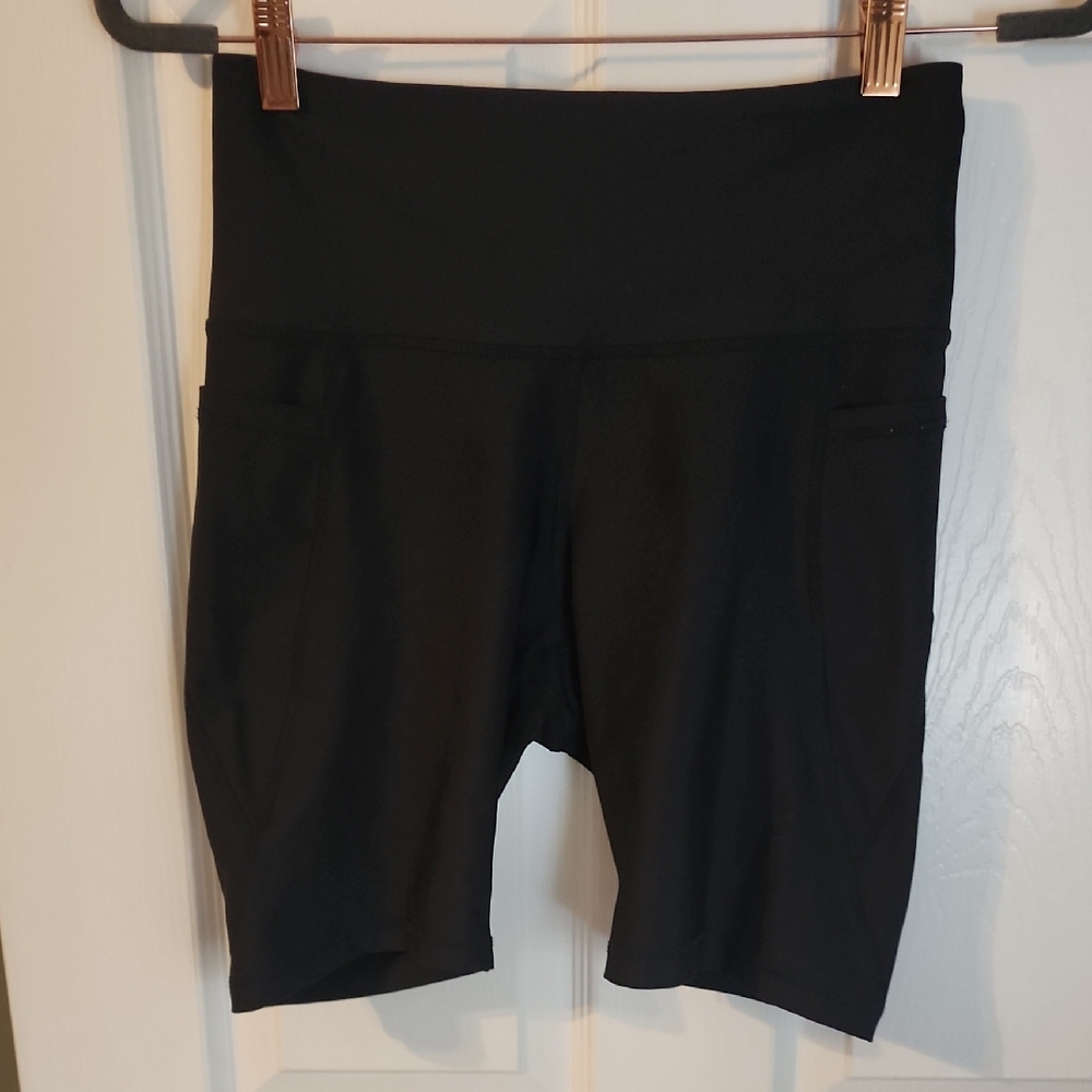 Women's Black High-Waisted bike shorts. New without tags